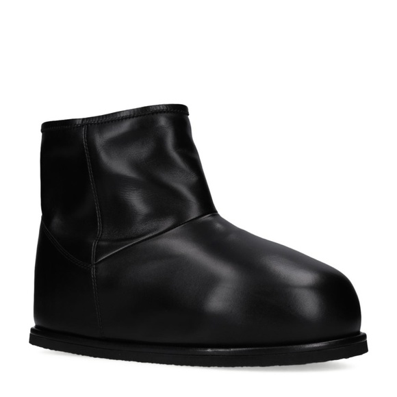 NEW AMINA MUADDI BLACK LEATHER BOOTS - Picture 1 of 16